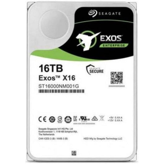 Disco duro Seagate Exos X16 16 TB HDD 7200 rpm SATA 6 Gb/s 256 MB cache
