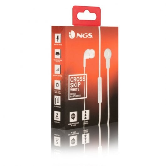 NGS Cross Skip Auriculares con Micrófono Blancos