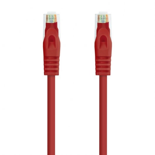 Nanocable Cable de Red RJ45 LSZH Cat.6A UTP AWG24 1m Color Rojo