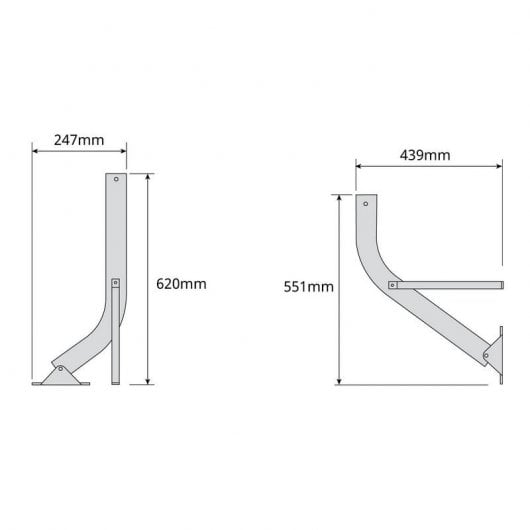 Support Televes pour antennes jusqu'à 135 cm gris