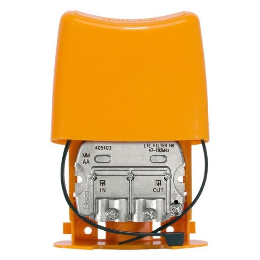 Televes Filtro LTE 4G Alto Rechazo con Paso DC Amarillo