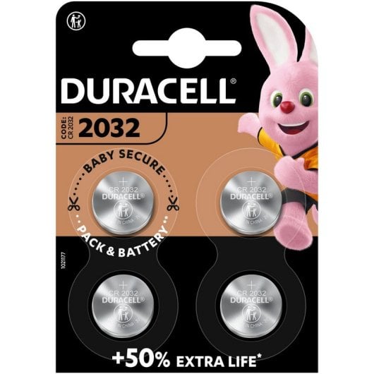 Duracell CR2032 Pack 4 Pilhas de Botão Lítio