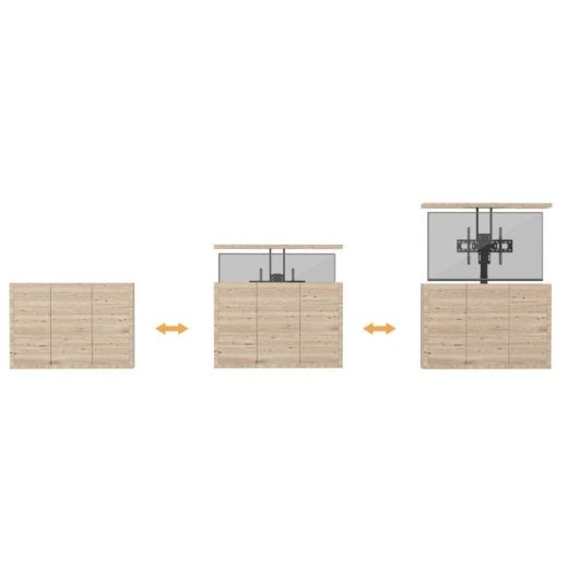 Equip 650606 Soporte Pantalla de Suelo Motorizado 37"-65" con Mando Distancia hasta 50kgs