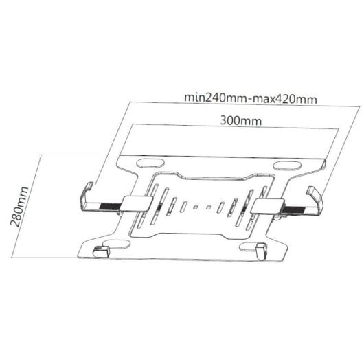 Equip 650155 laptop-ständer Schwarz 39,6 cm (15.6")