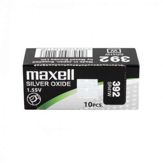 Maxell SR41W Confezione da 10 batterie a bottone 392