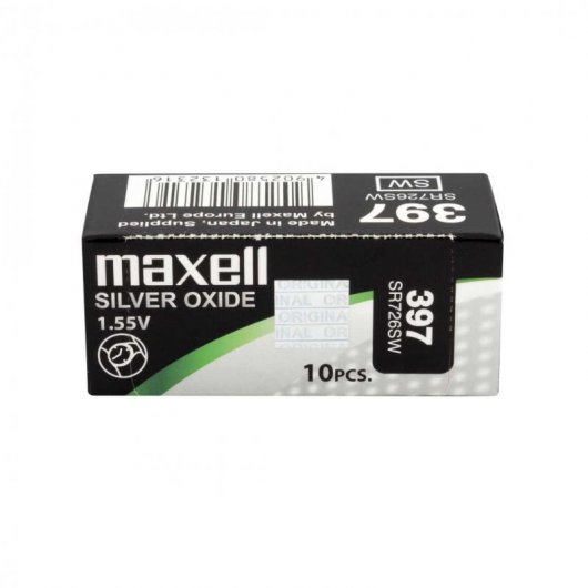 Maxell SR726SW Pack de 10 Pilas de Botón 397