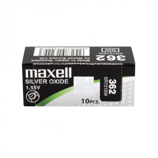 Maxell SR721SW Pack de 10 Pilas de Botón 362