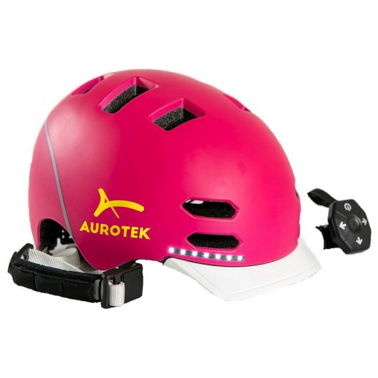 Aurotek Smart Pink Casco Urbano con LED M Rosa