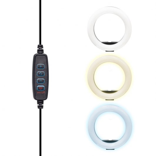 Support d'enregistrement sur smartphone Unotec avec anneau LED