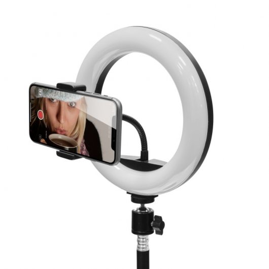 Support d'enregistrement sur smartphone Unotec avec anneau LED