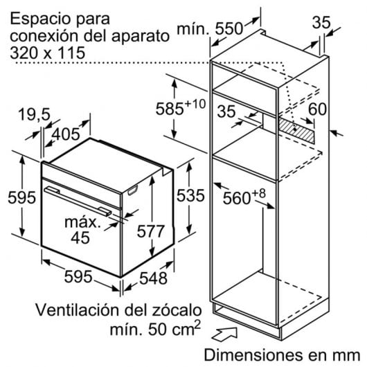 Siemens iQ700 HM633GBS1 Horno Multifunción 67L Acero Inoxidable