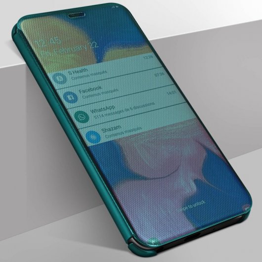 Avizar Funda Translúcida con Acabado Surcado Verde para Samsung Galaxy A10