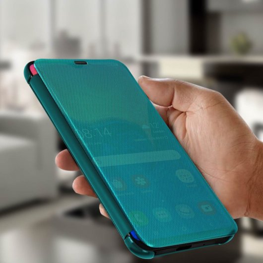 Avizar Funda Translúcida con Acabado Surcado Verde para Samsung Galaxy A10