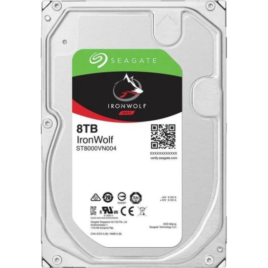 Disque Dur Seagate IronWolf NAS 8TB HDD 3,5" SATA 6Gb/s 7200rpm