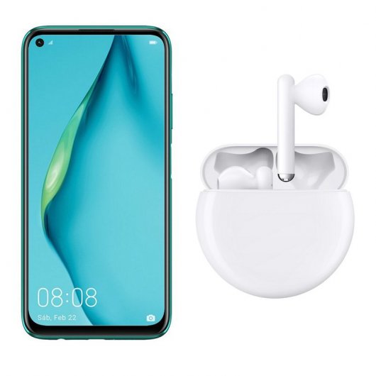 Pack Huawei P40 Lite 6/128GB Crush Green Libre + Huawei FreeBuds 3 Auriculares Inalámbricos