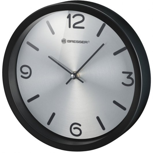 Bresser MyTime ND Silver Edition Reloj de Pared Negro