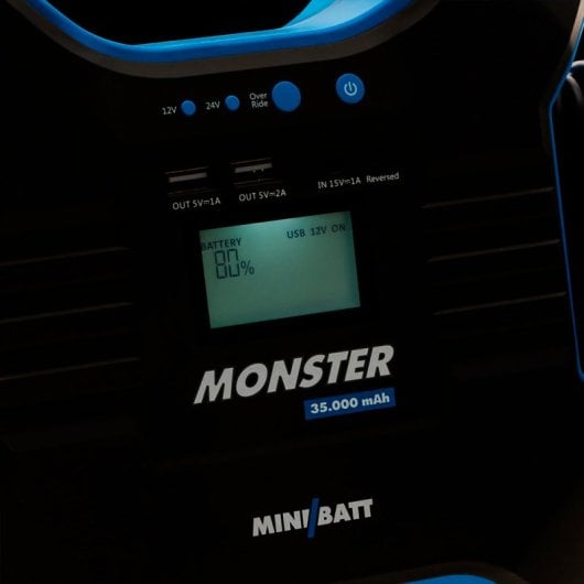 Arrancador de batería MiniBatt Monster 35.000 mAh para motores diésel y gasolina hasta 12.000 cc