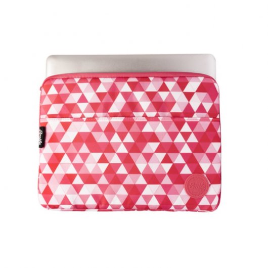 Smile Pink Geometric Bolsa para Portátil 13"