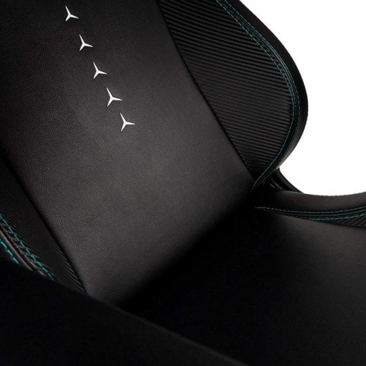 Noblechairs Epic Couro Sintético PU Edição Especial Mercedes-AMG Petronas Motosport Cadeira Gaming