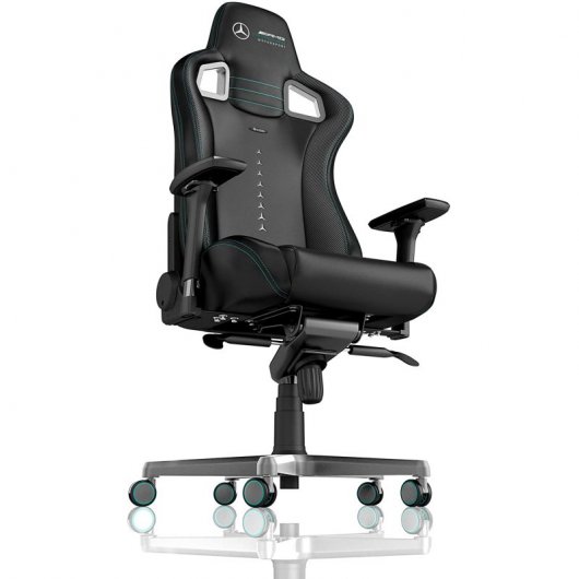 Noblechairs Epic Couro Sintético PU Edição Especial Mercedes-AMG Petronas Motosport Cadeira Gaming