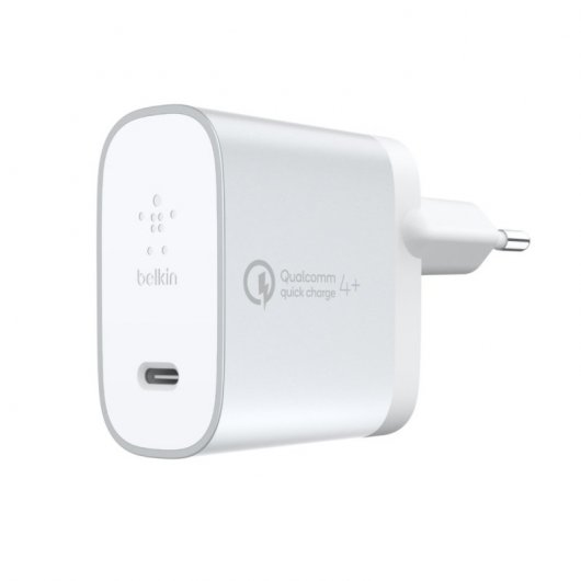 Caricabatterie da muro Belkin USB-C a ricarica rapida + cavo Quick Charge 4+