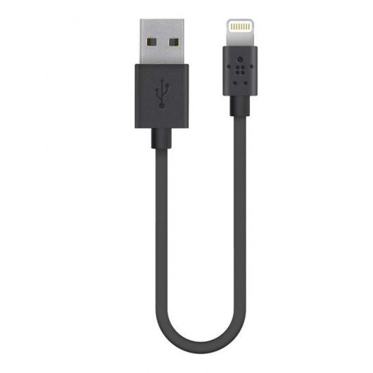 Belkin Mixit Cable de Carga y Sincronización Lightning a USB 15cm Negro