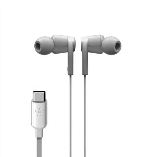 Auriculares Belkin Rockstar USB-C com Cancelamento de Ruído Branco