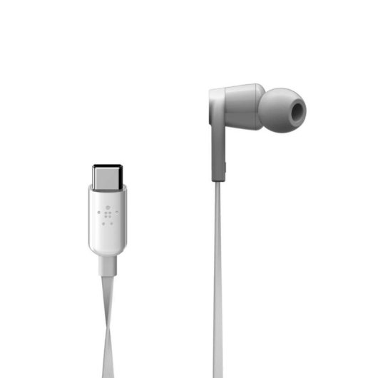 Auriculares Belkin Rockstar USB-C com Cancelamento de Ruído Branco