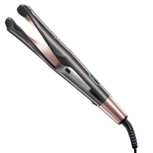 Prancha de Cabelo Cerâmica Turmalina 2 em 1 Remington S6606 230ºC 5 Definições Desligamento Automático Preto Bronze