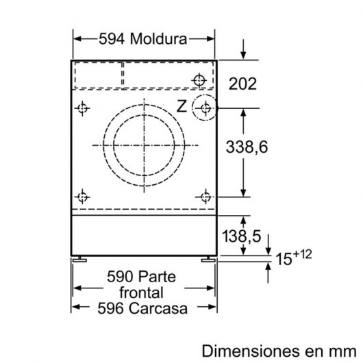 Balay 3TI985B Lavadora Integrable de Carga Frontal 8Kg C