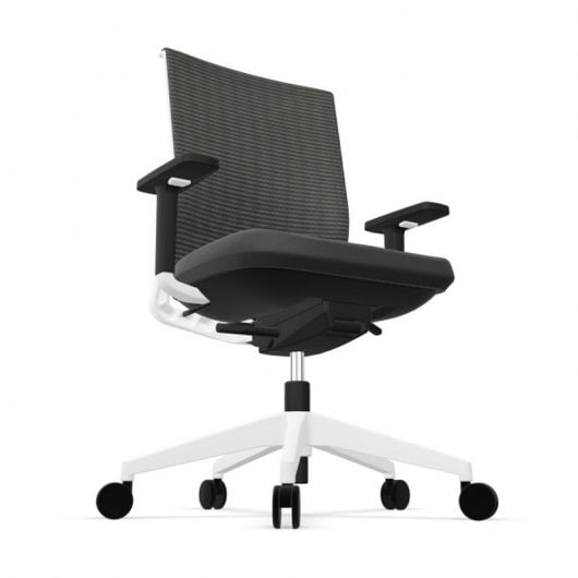 Actiu Stay Serie 30 Silla de Oficina Respaldo Tejido Técnico Harlequin Blanca/Negra