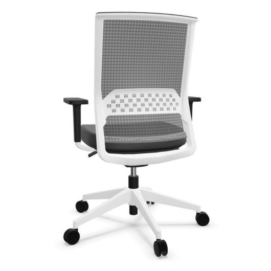 Actiu Stay Series 30 Chaise de Bureau Dossier String Tissu Technique Blanc/Gris