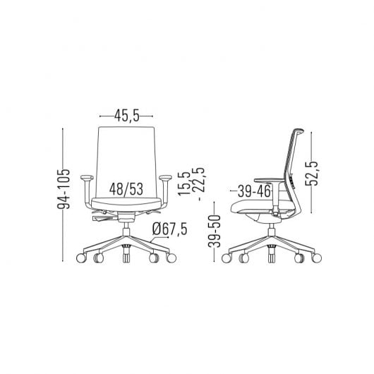 Actiu Stay Serie 30 Silla de Oficina Respaldo Tejido Técnico Spin Negra