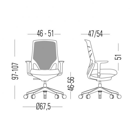 Actiu Efit 10 Silla de Oficina Respaldo Alto Negra/Blanca