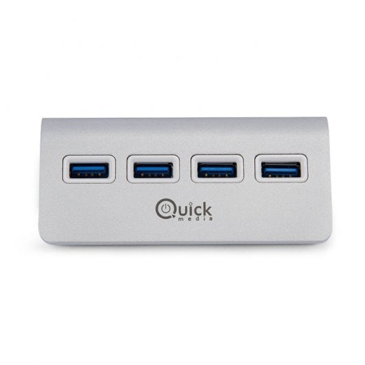 Quick Media Hub 4x USB 3.0 Plata