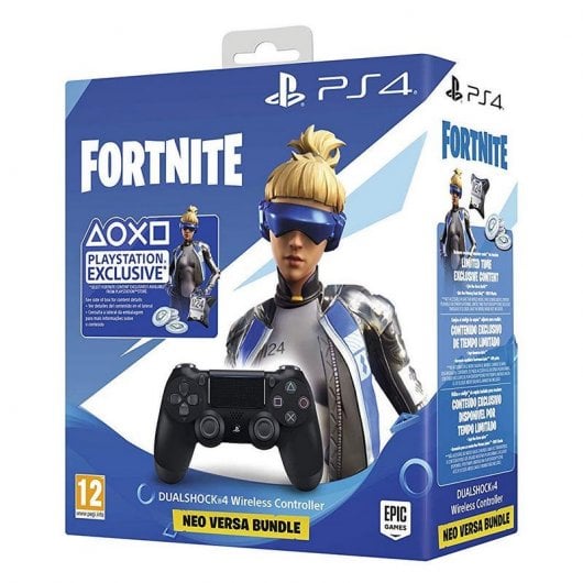Pack Dual Shock v2 +  Versão NEO Fortnite + 500 V-Bucks