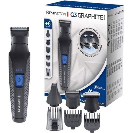 Aparador Multifunções Corporal Remington Graphite G3 PG3000 Recarregável 40min 6 Acessórios
