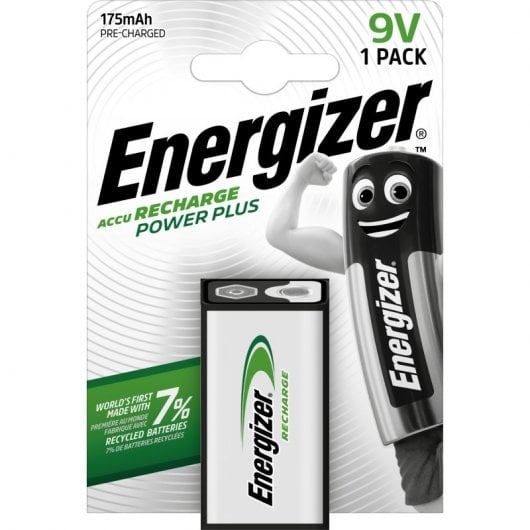 Energizer PowerPlus Wiederaufladbarer Akku 9V Nickel-Metallhydrid (NiMH)