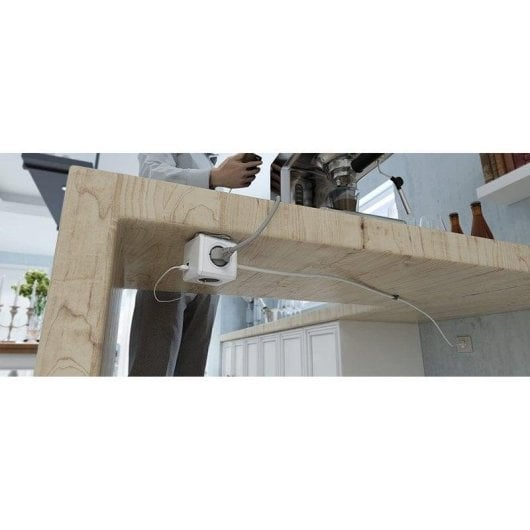 Régua de tomadas PowerCube Extended USB 4 Tomadas 2 USB-A 3m com suporte