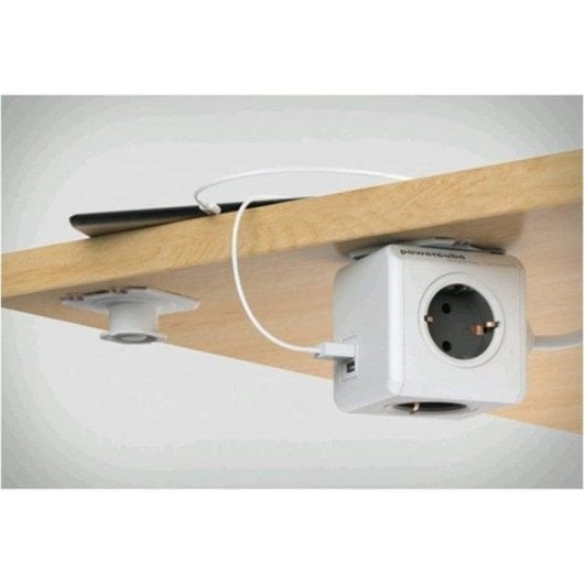 Régua de tomadas PowerCube Extended USB 4 Tomadas 2 USB-A 3m com suporte