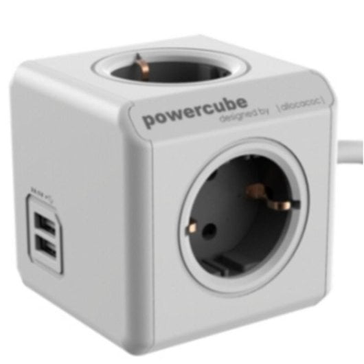 Régua de tomadas PowerCube Extended USB 4 Tomadas 2 USB-A 3m com suporte