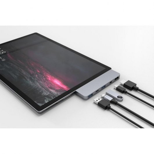 HyperDrive Dockstation USB-C para Surface Pro Negro