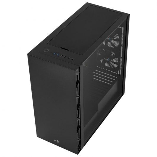 Aerocool Flo Cristal Templado USB 3.0 Negra