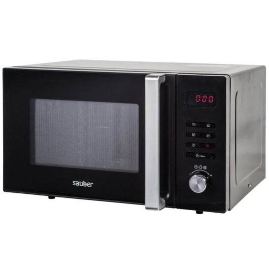 Sauber HMS04BDG Microondas con Grill 23L 800W Negro
