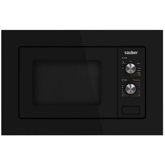 Sauber HMS01B Microondas Integrable con Grill 20L 800W Negro
