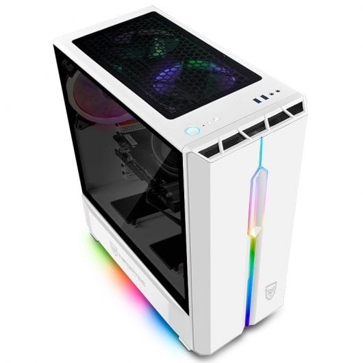 Nfortec Antares USB 3.0 Cristal Templado RGB Blanca Refurbished