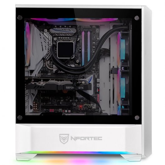 Nfortec Antares USB 3.0 Cristal Templado RGB Blanca Refurbished