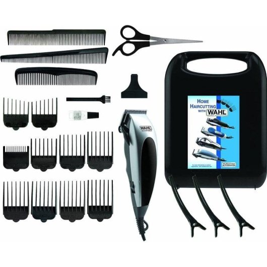 Haarschneider Wahl HomePro Kit mit Kabel 25mm 8 Längen 10 Aufsätze Selbstschärfende Klingen