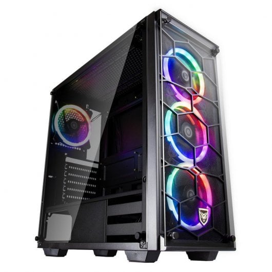 Nfortec Draco V2 Cristal Templado USB 3.0 RGB Negra Refurbished