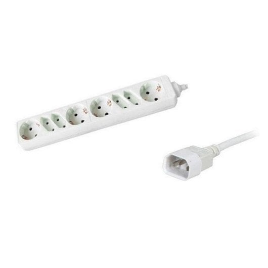 Régua de tomadas Phasak BN 0964 8 Tomadas Proteção 1,5 m Cabo Branco